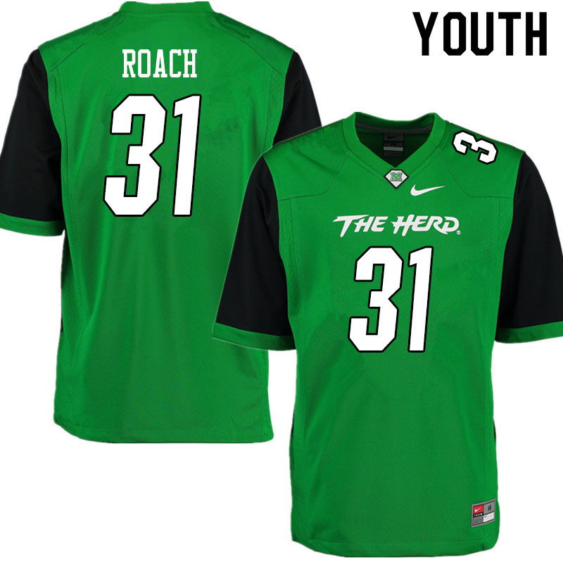 Youth #31 Keylin Roach Marshall Thundering Herd College Football Jerseys Sale-Gren - Click Image to Close